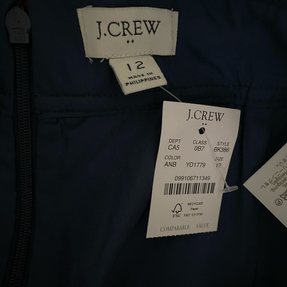 J. Crew Factory Wool Blend Plaid Red White Blue Mini Skirt NWT Size 12 - Picture 6 of 6